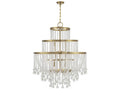 Savoy House Luna 15-Light Crystal Chandelier in Warm Brass