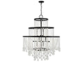 Savoy House Luna 15-Light Chandelier in Matte Black with Frosted Crystal