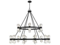 Savoy House Dryden 36-Light LED Chandelier in Matte Black with Clear Crystal