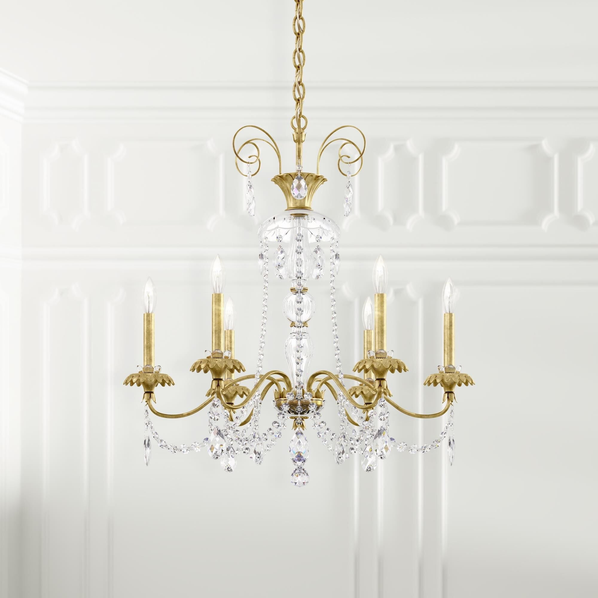 Schonbek Helenia 28 Inch 6 Light Chandelier Cp483506