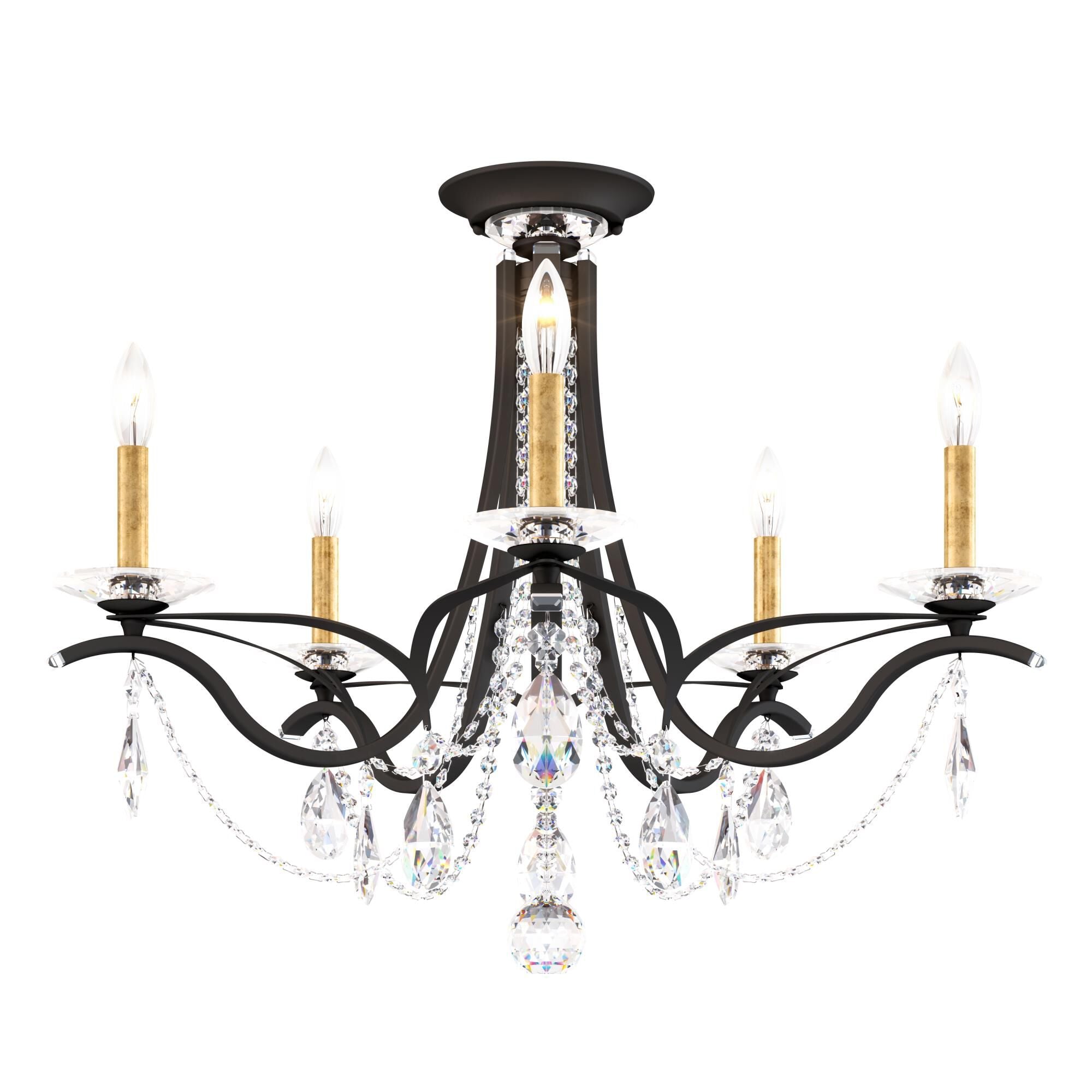 Schonbek Vesca 29 Inch 5 Light Semi Flush Mount Cp730384