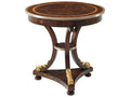 Althorp Living History Round Side Table Mahogany and Brass
