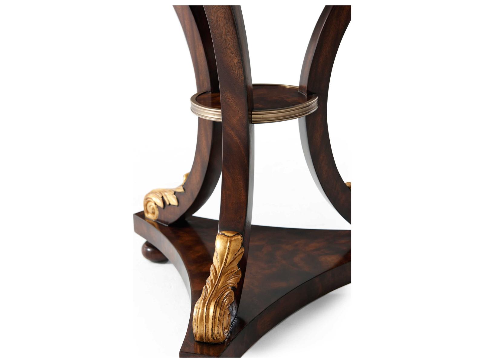 Althorp Living History Round Side Table Mahogany and Brass