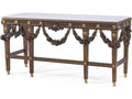 Welwyn Althorp Living History Console Table in Heirloom Finish with Marble Top