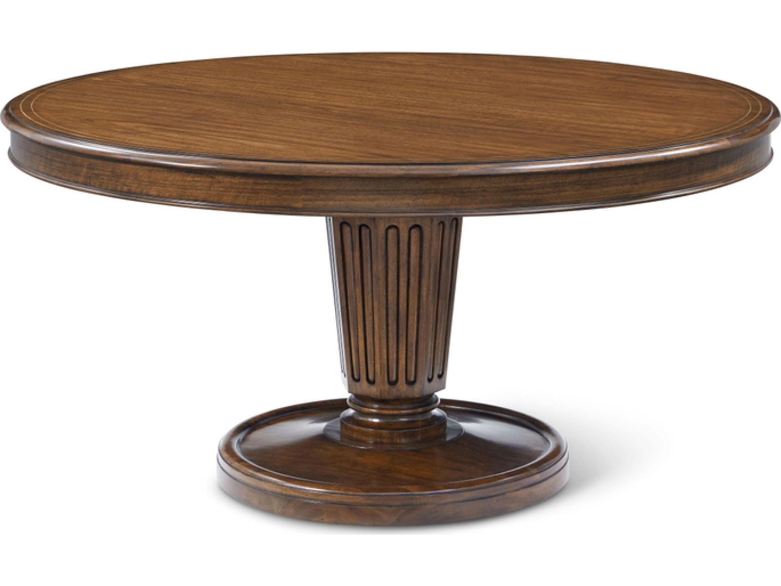 Haddon 60-Inch Round Dining Table in Heirloom Walnut