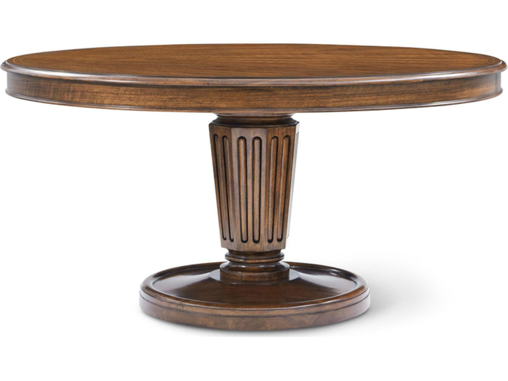 Haddon 60-Inch Round Dining Table in Heirloom Walnut