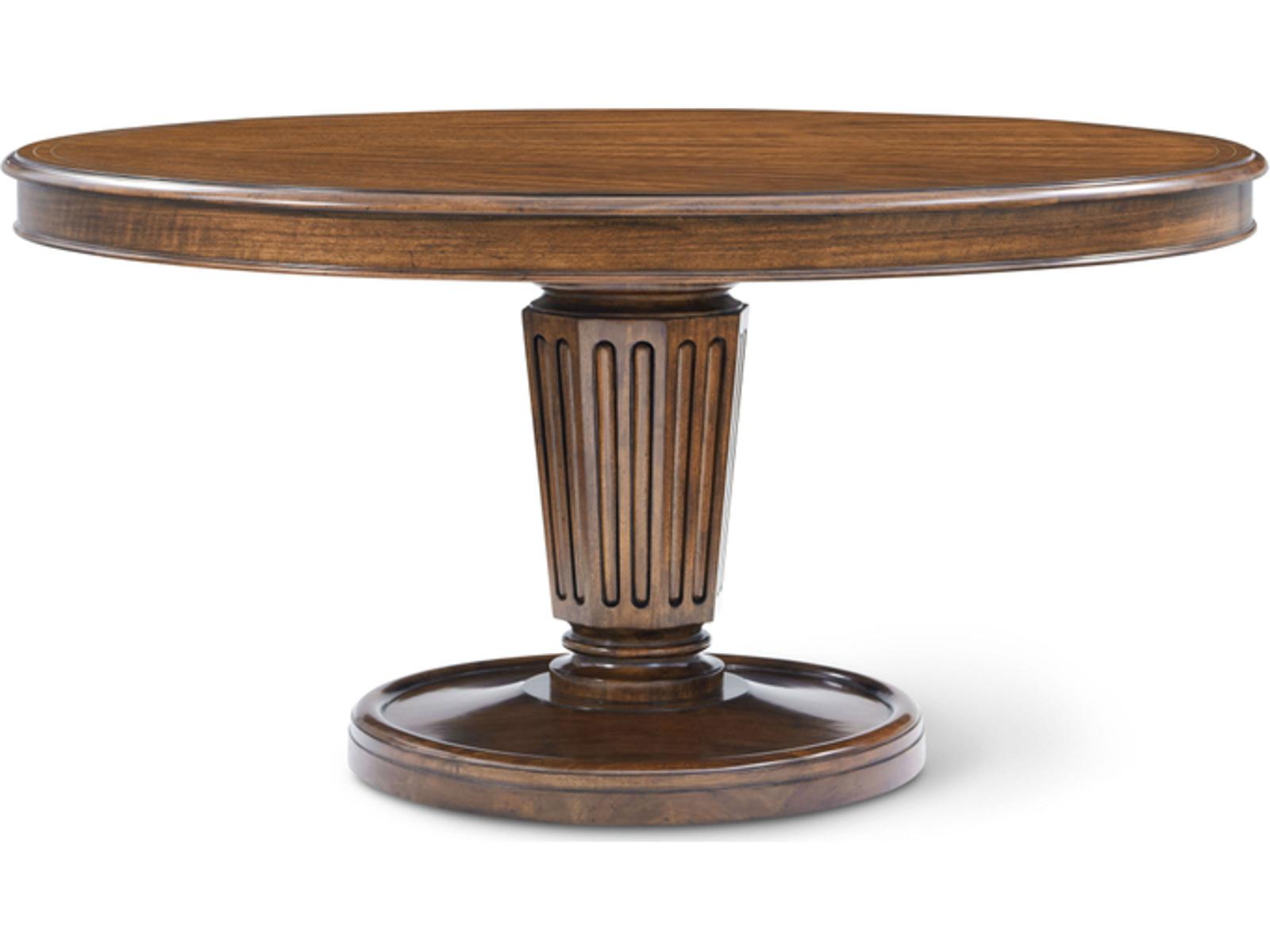 Haddon 60-Inch Round Dining Table in Heirloom Walnut