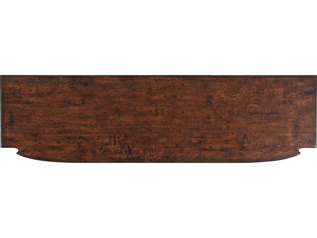 Naseby Reclaimed Oak Veneer and Mahogany Dresser with Brass Pulls