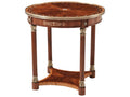 Stephen Church Paulette Oval Side Table II Mahogany Etimoe Veneer