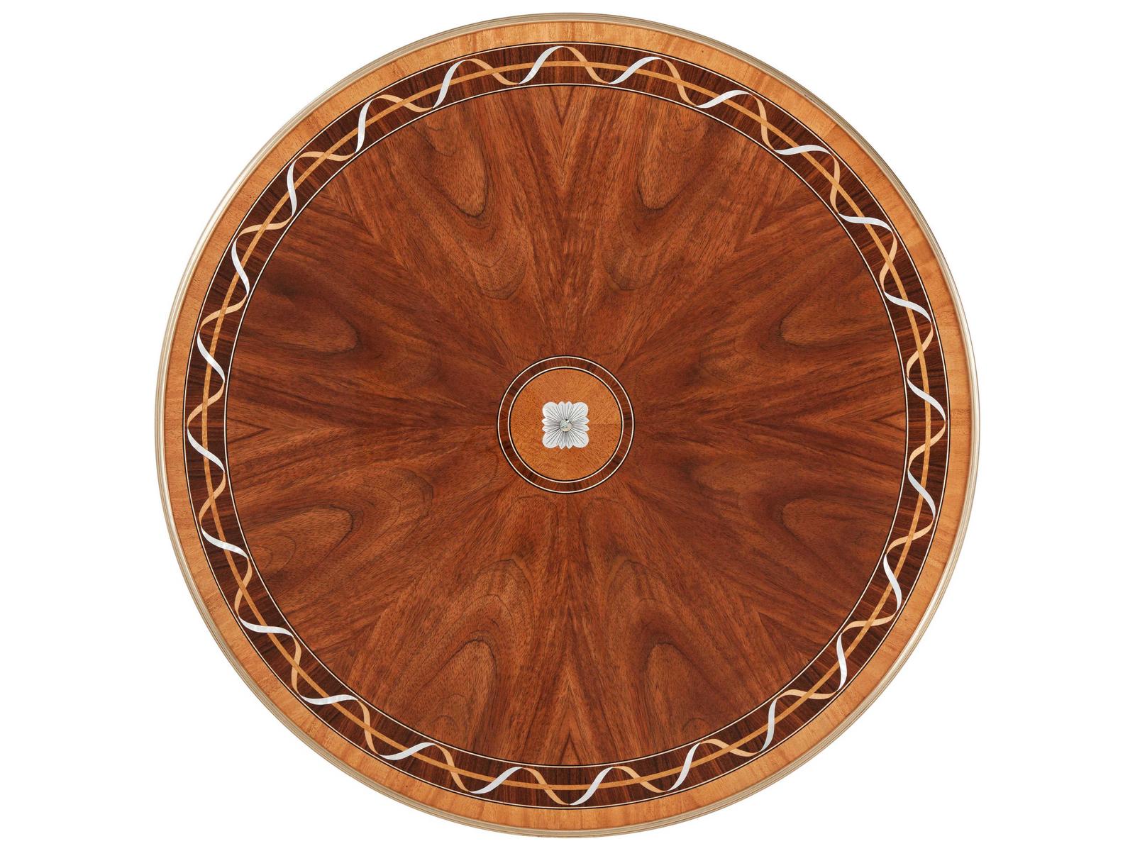 Stephen Church Paulette Oval Side Table II Mahogany Etimoe Veneer