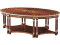 Paulette Rectangle Cocktail Table II in Mahogany and Brass