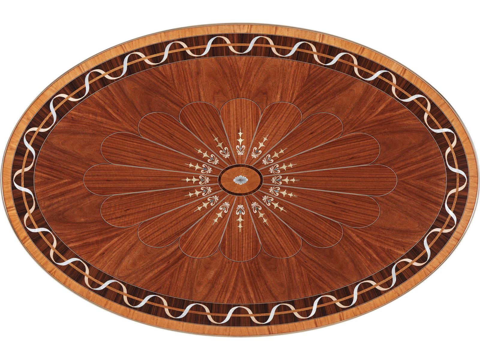 Paulette Rectangle Cocktail Table II in Mahogany and Brass