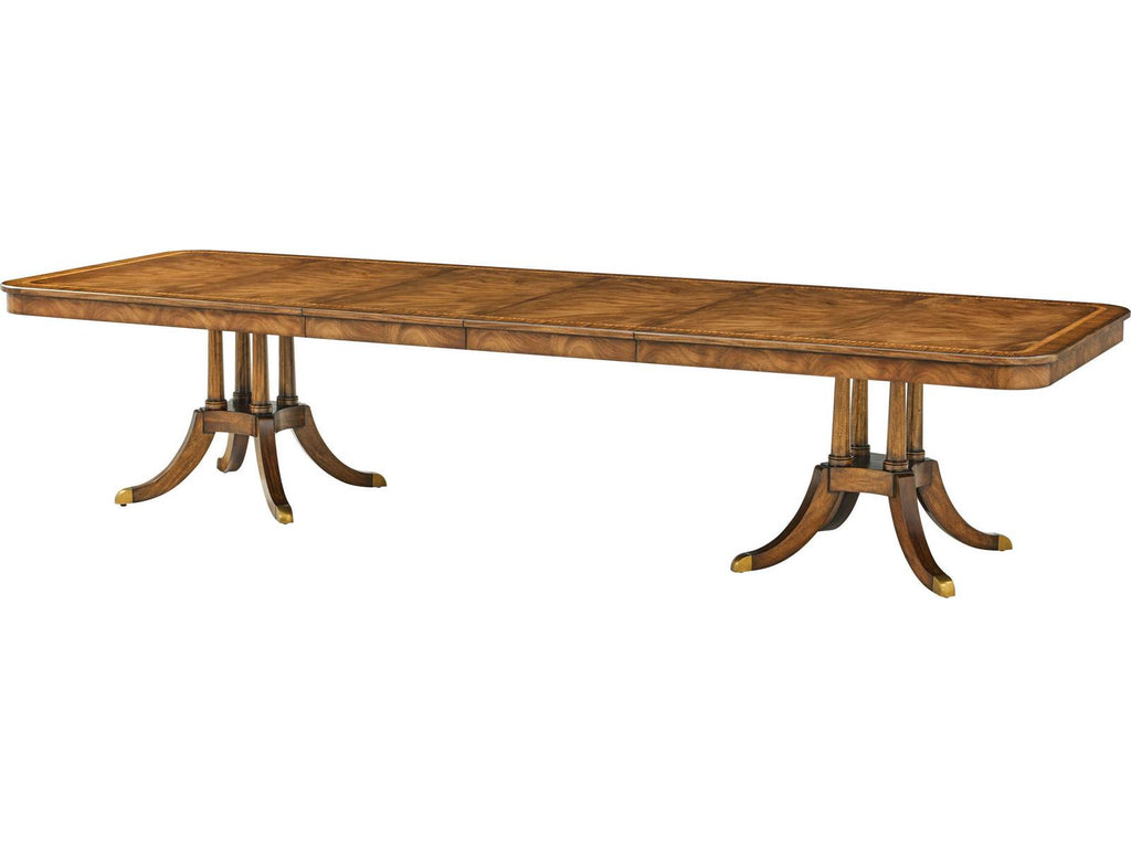 Sloane Rectangle 140-Inch Dining Table in Edwardian Brown Finish