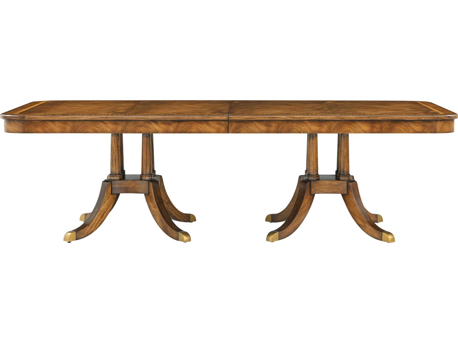 Sloane Rectangle 140-Inch Dining Table in Edwardian Brown Finish