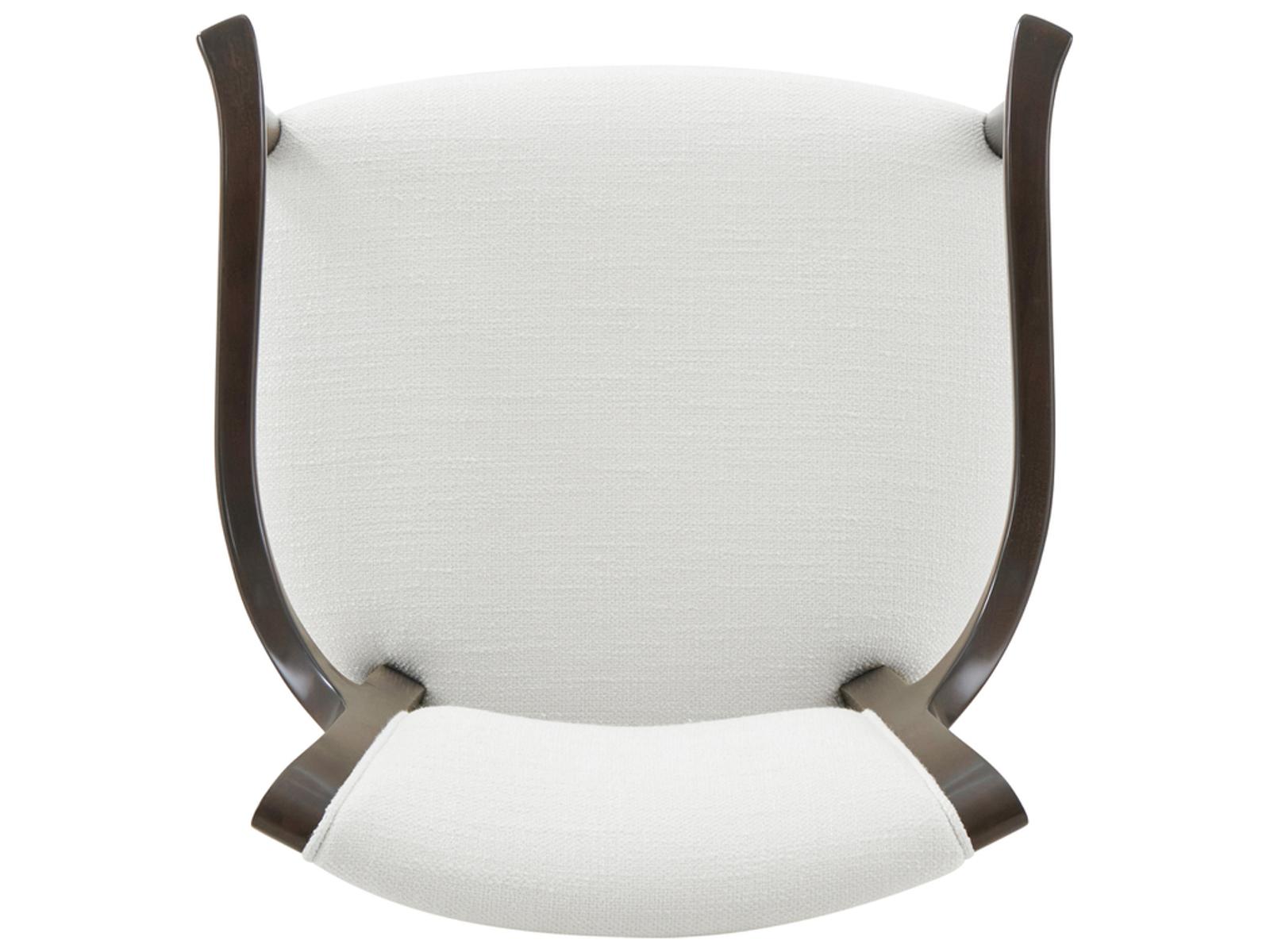 Spencer London Solid Wood Brown Upholstered Arm Dining Chair