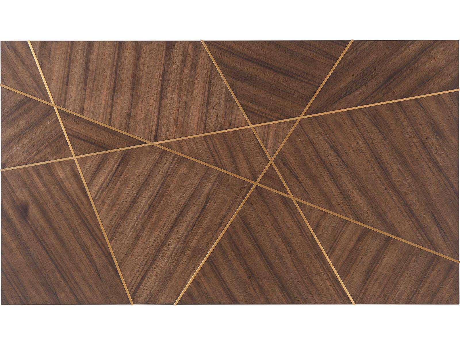 Calais Rectangular Coffee Table with Paldao Veneer and Brass