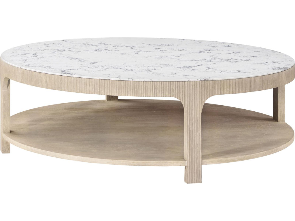 Horizon Round Quartz Coffee Table in Day Finish