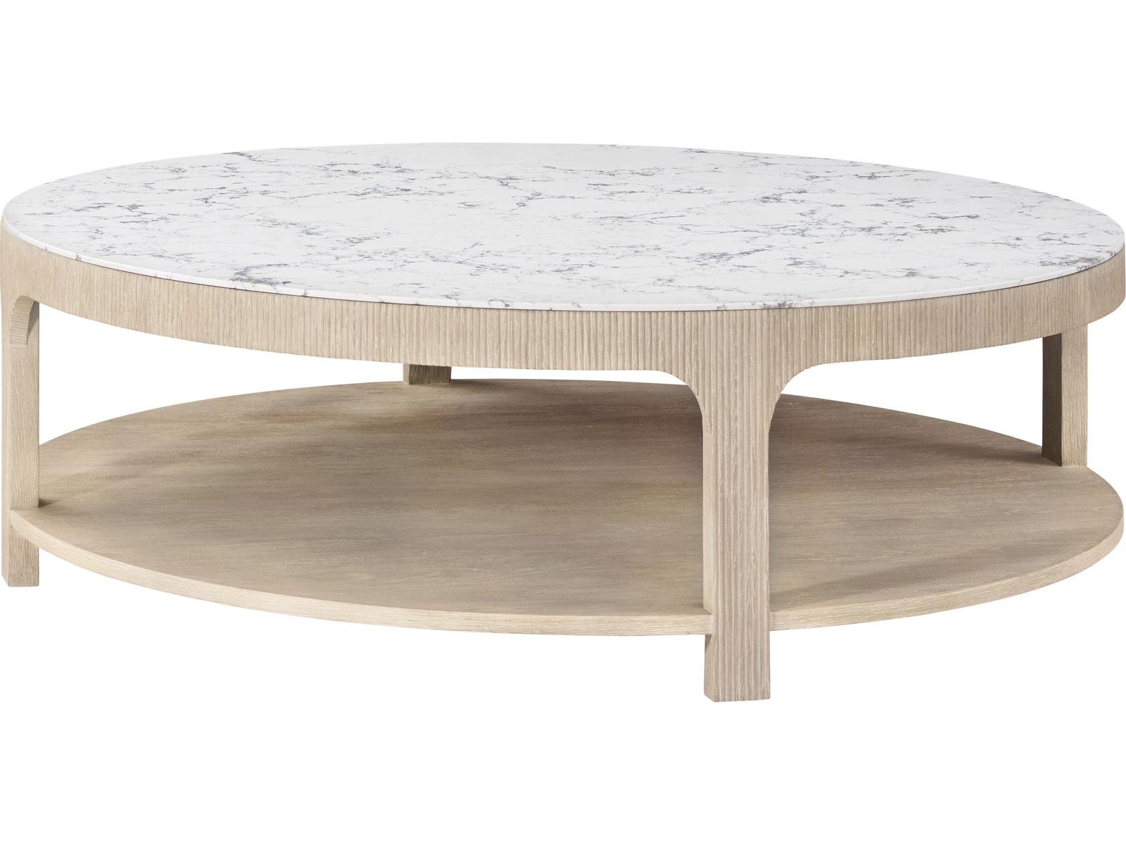 Horizon Round Quartz Coffee Table in Day Finish