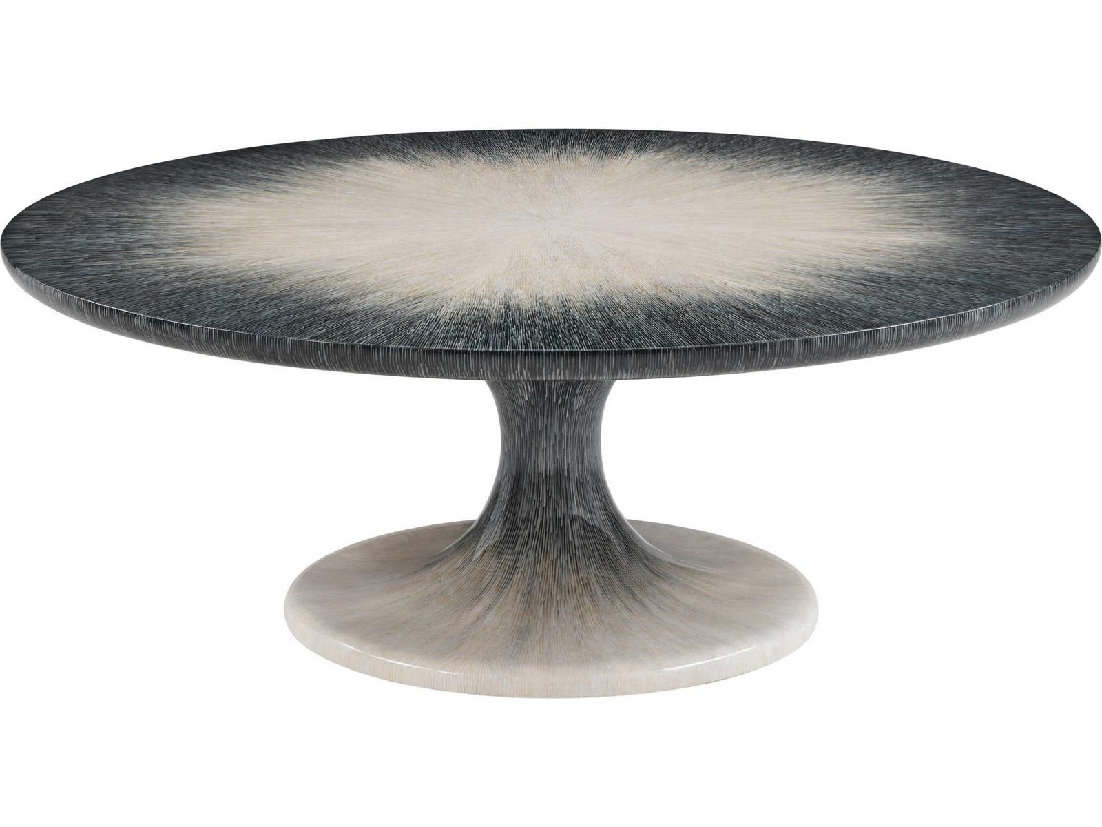 Panos Round Cocktail Table with Hand-Painted Ombre Finish