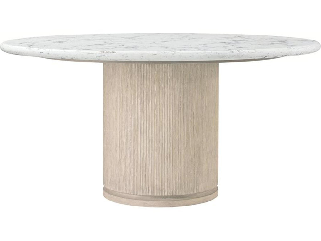 Horizon Round Dining Table with Quartz Top in Day Finish