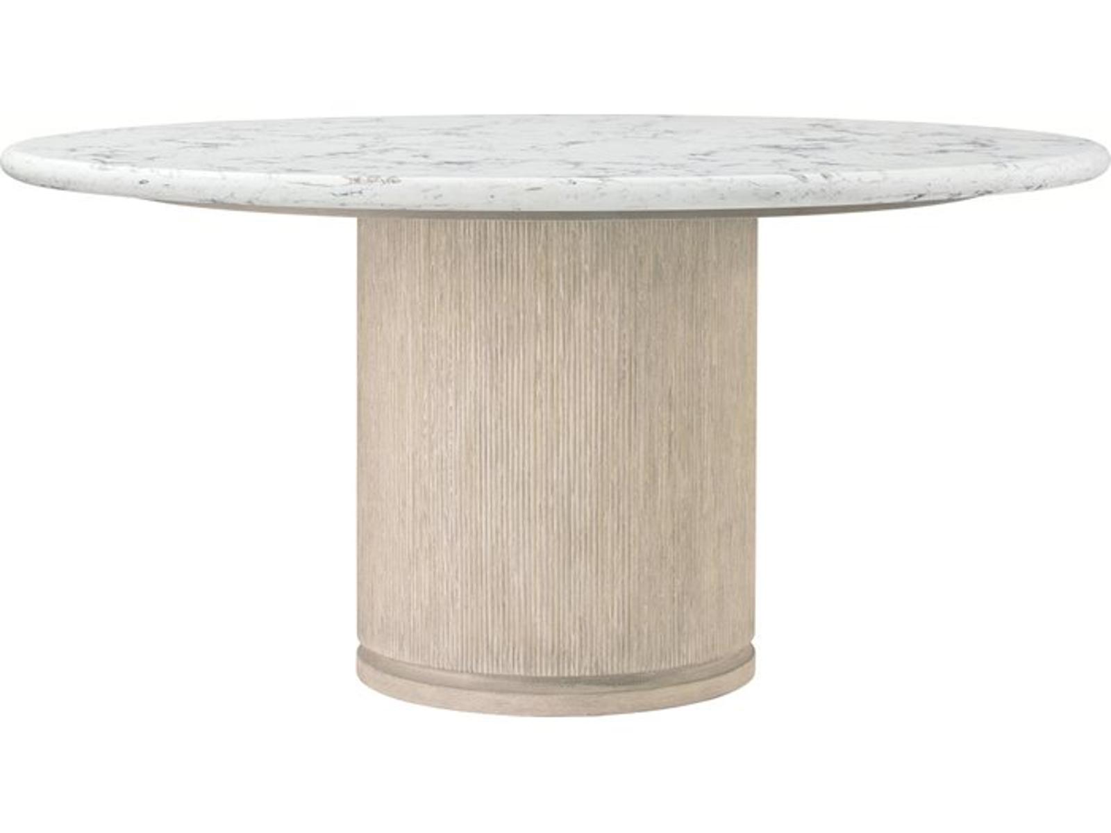 Horizon Round Dining Table with Quartz Top in Day Finish
