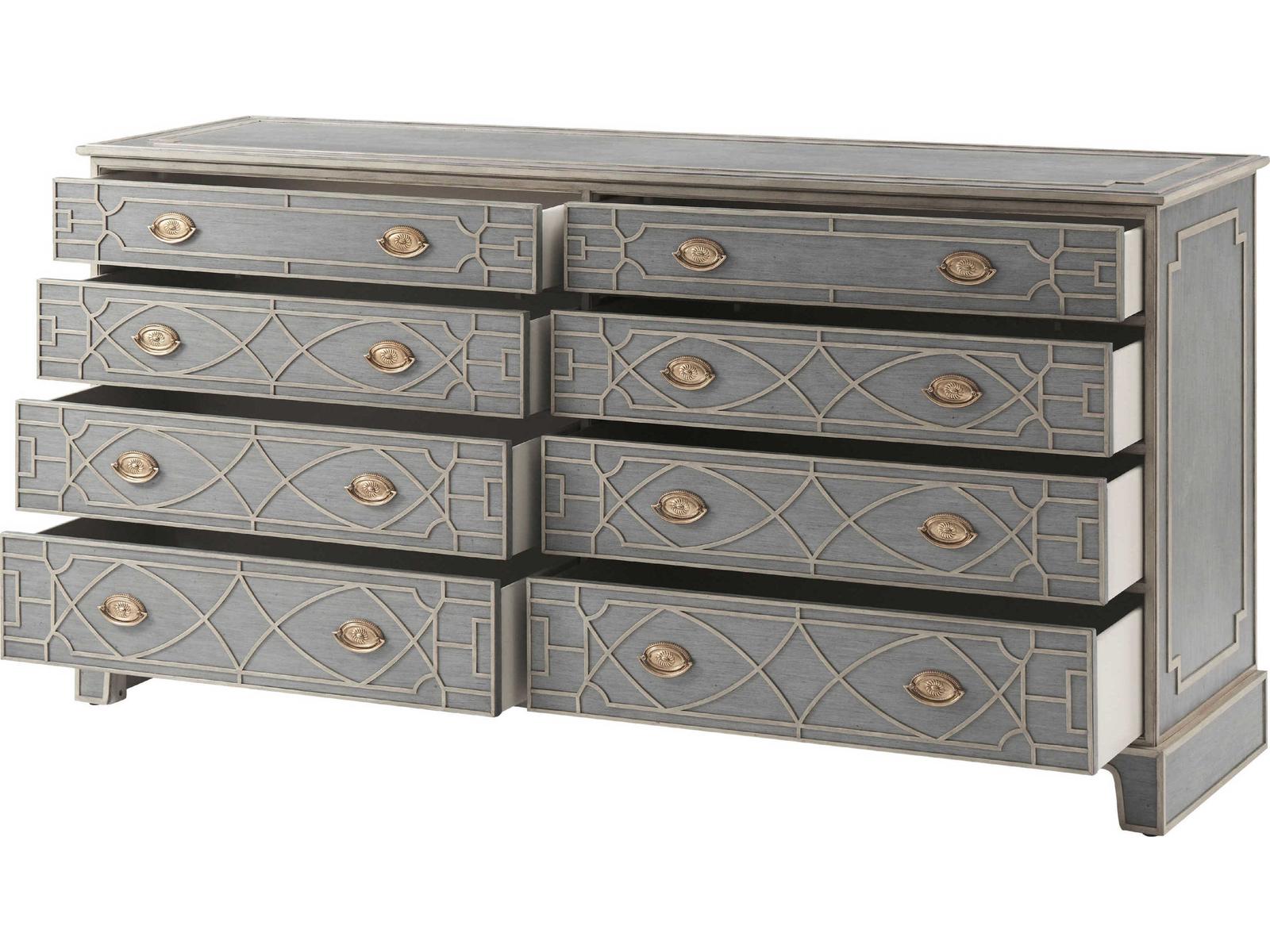 Ta - Morning Room Gray Solid Wood Double Dresser