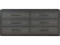 Maxwell 6-Drawer Dresser in Obsidian Shagreen and Oak