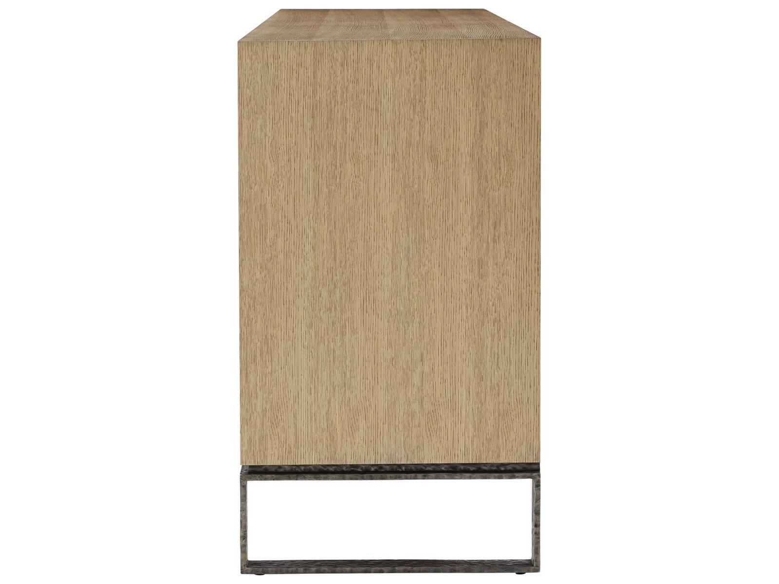 Essence Blonde Oak Media Cabinet with Aluminum Sled Base