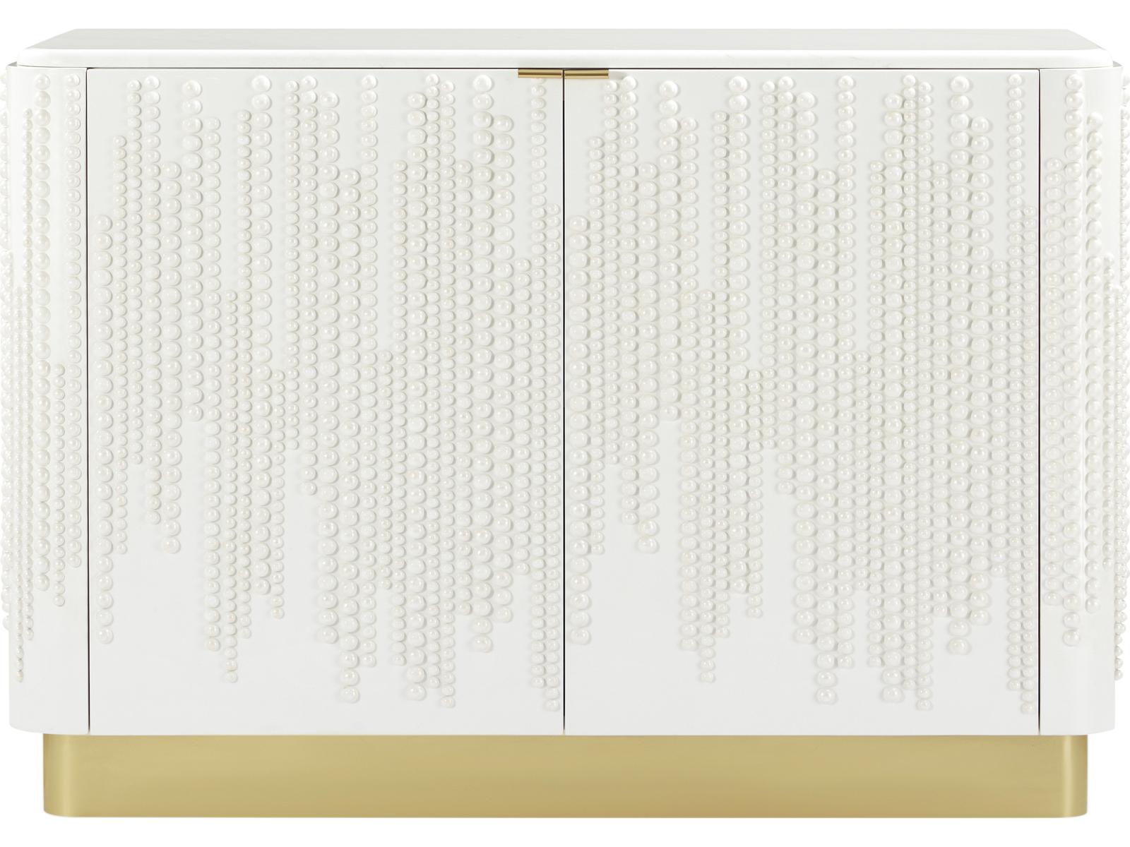 Judith Leiber Couture 2-Door Cabinet in Solstice and Pearl Finish