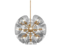Troy Lighting 16-Light Salix Chandelier in Patina Brass with Smoke Glass