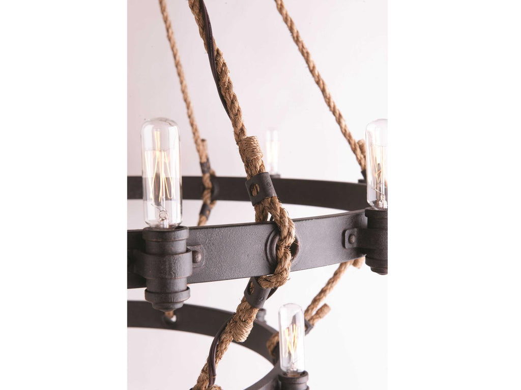 Troy Lighting 18-Light Pike Place Chandelier in Heritage Bronze