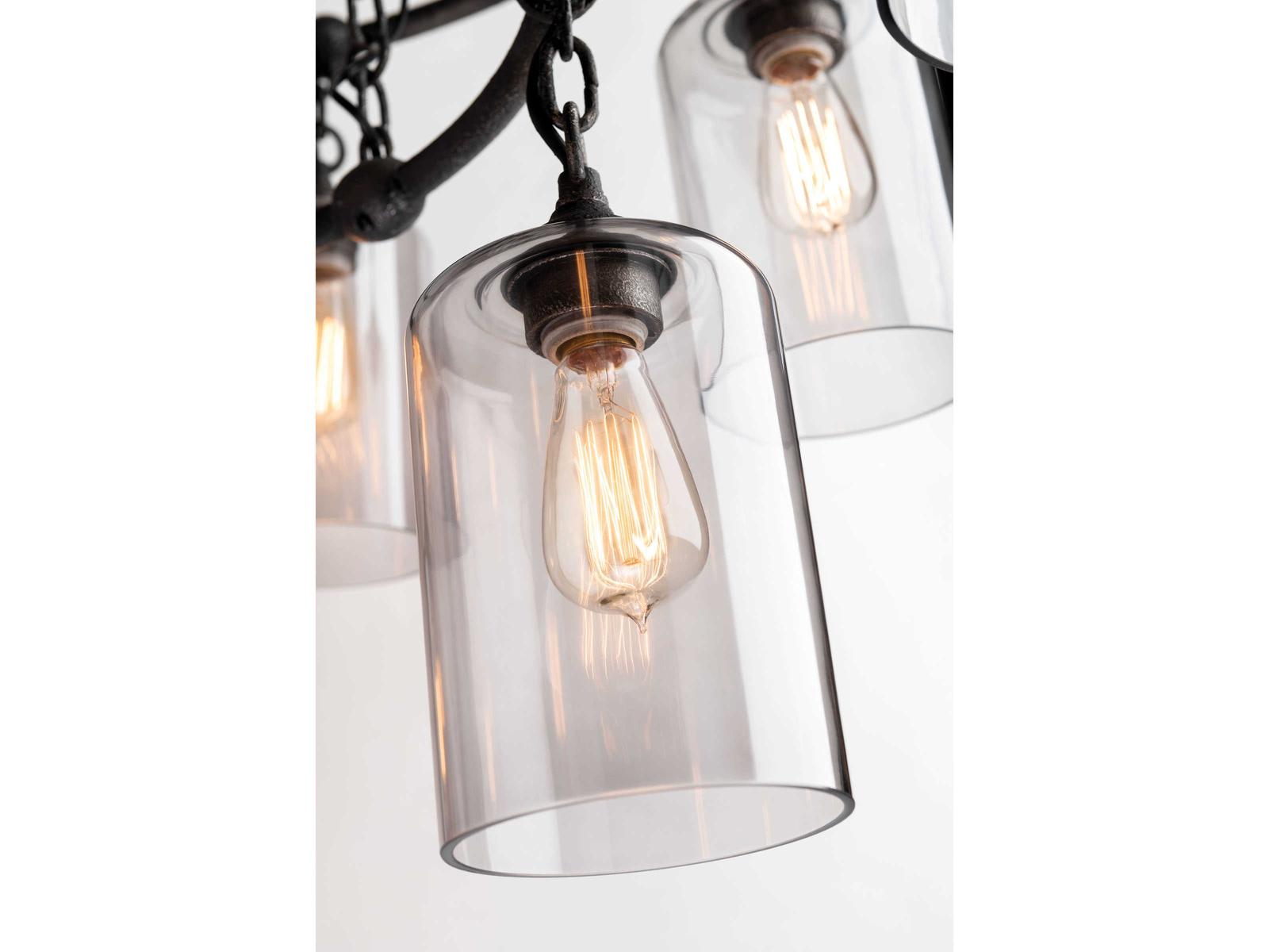 Troy Lighting 20-Light Gotham Tiered Chandelier in Aged Pewter
