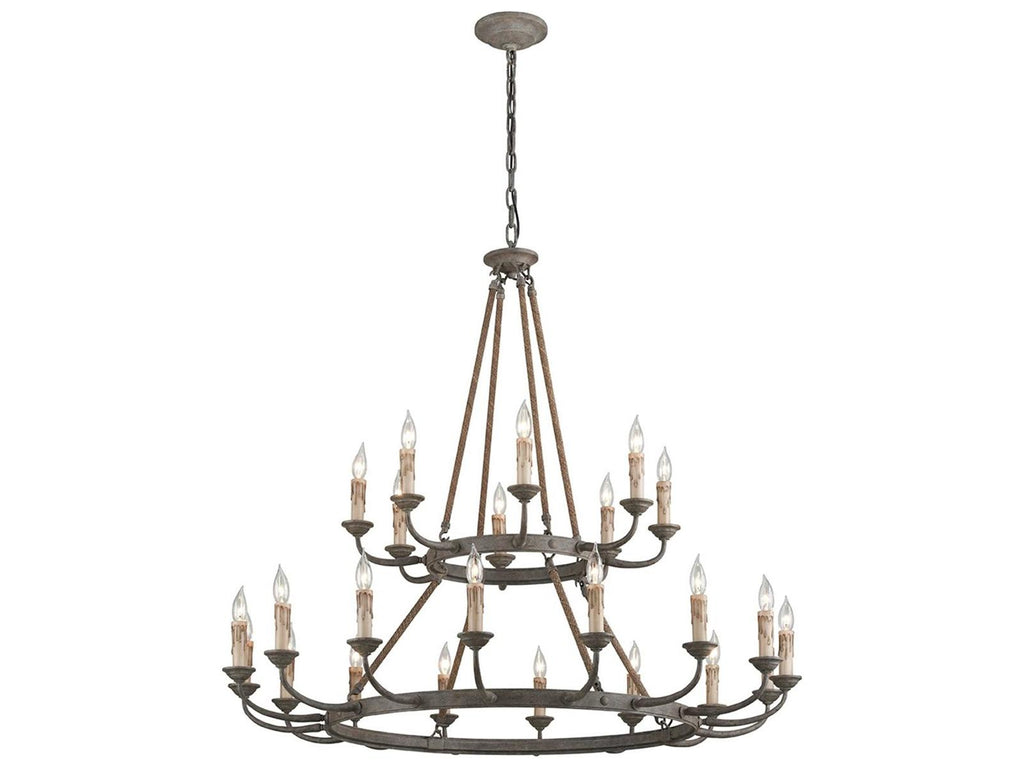Troy Lighting 24-Light Cyrano Chandelier in Earthen Bronze