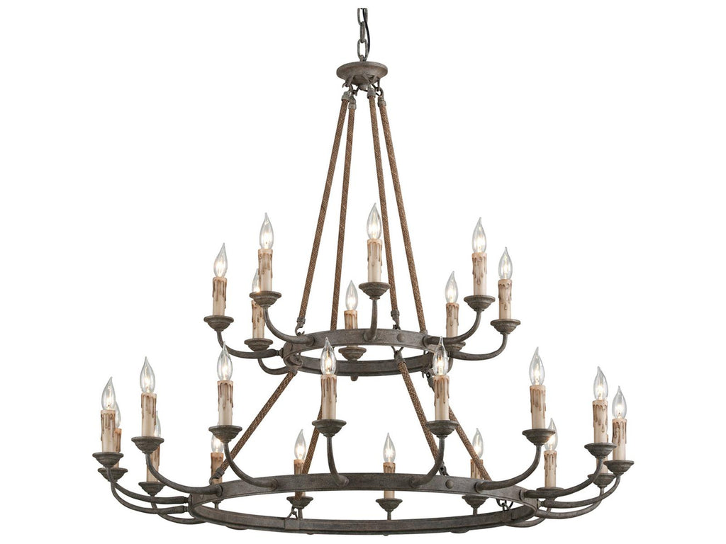 Troy Lighting 24-Light Cyrano Chandelier in Earthen Bronze