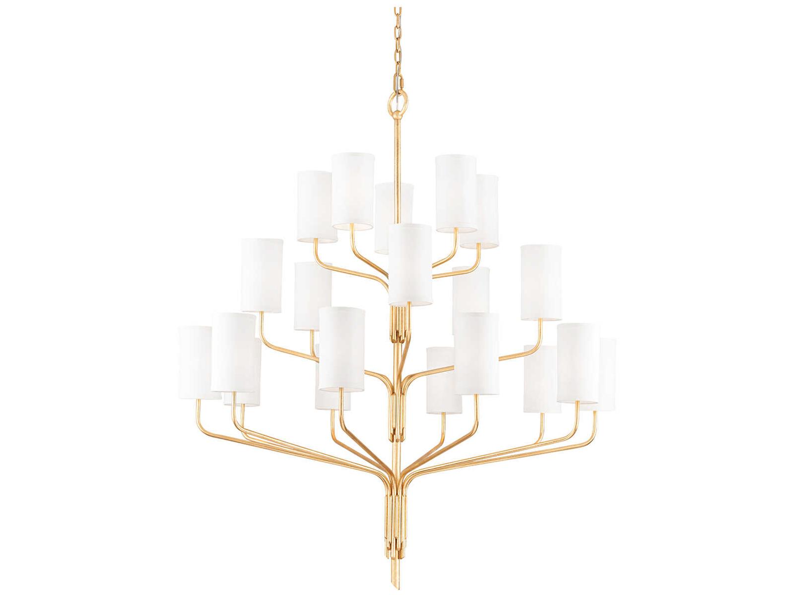 Troy Lighting 20-Light Juniper Chandelier in Textured Gold Leaf