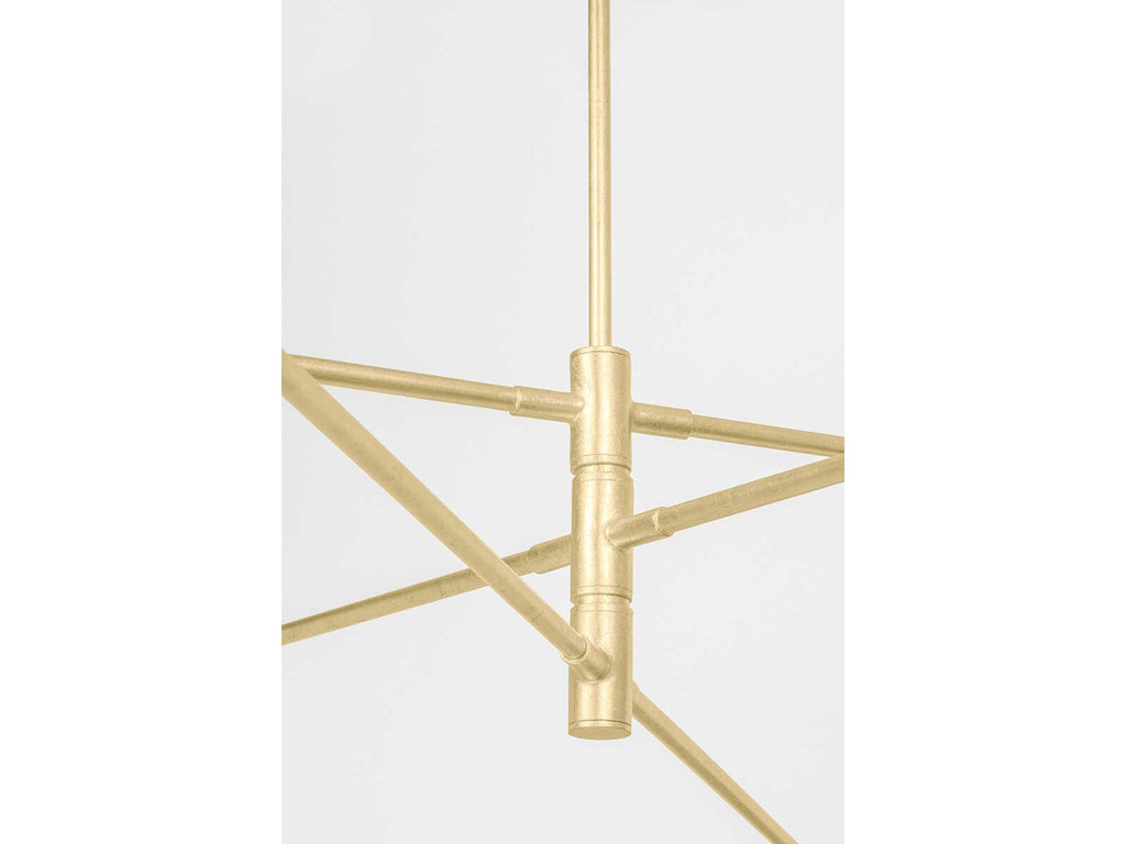 Troy Lighting 3-Light Valier Chandelier with Vintage Gold Leaf and Woven Shades