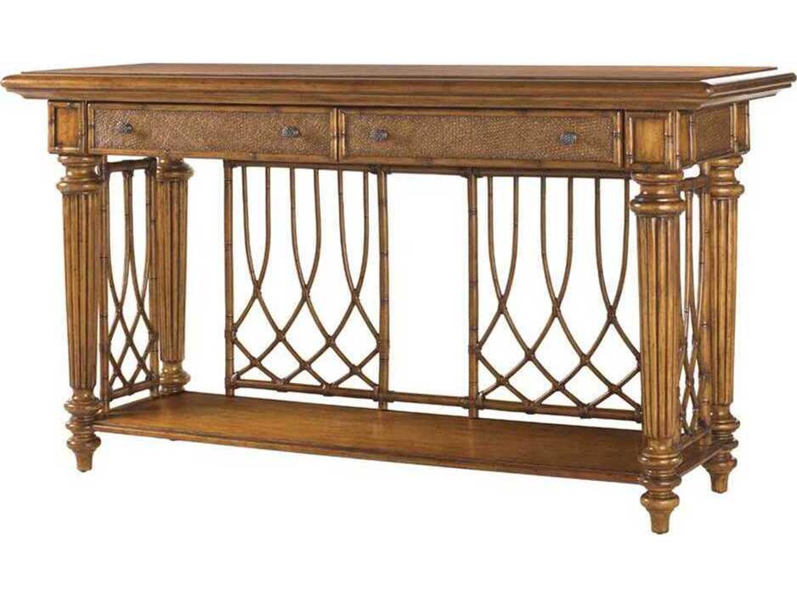 Island Estate Nassau Sideboard Bent Rattan and Penn Shell