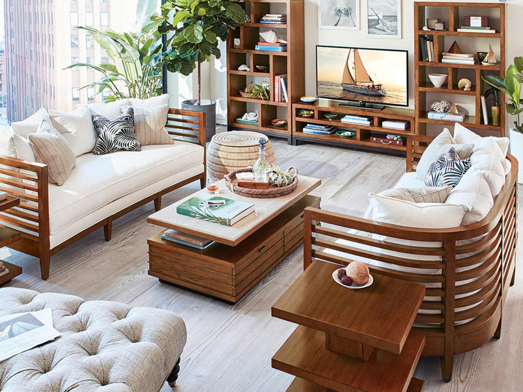 Ocean Club Solstice Rectangle Coffee Table in Sun-Drenched Sienna and Walnut