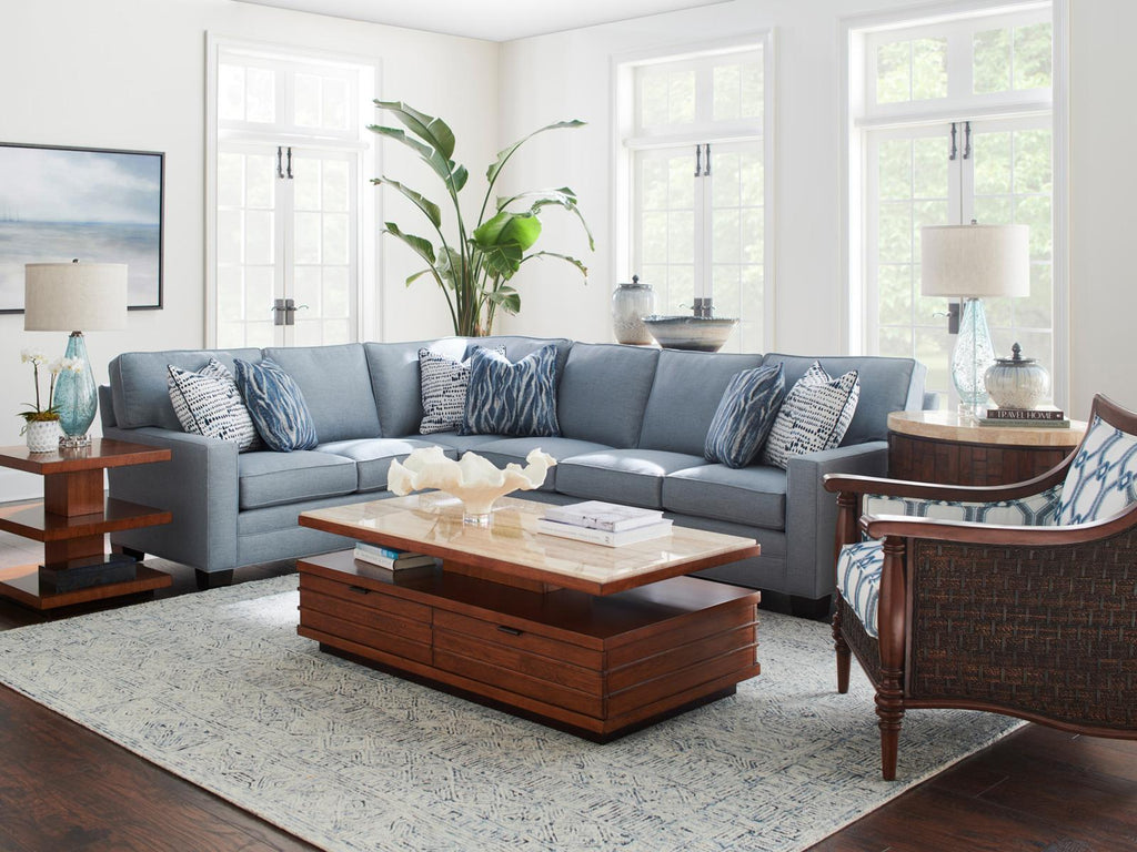 Ocean Club Solstice Rectangle Coffee Table in Sun-Drenched Sienna and Walnut