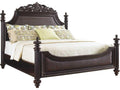 Home Royal Kahala Harbour Point King Poster Bed with Rattan Panels