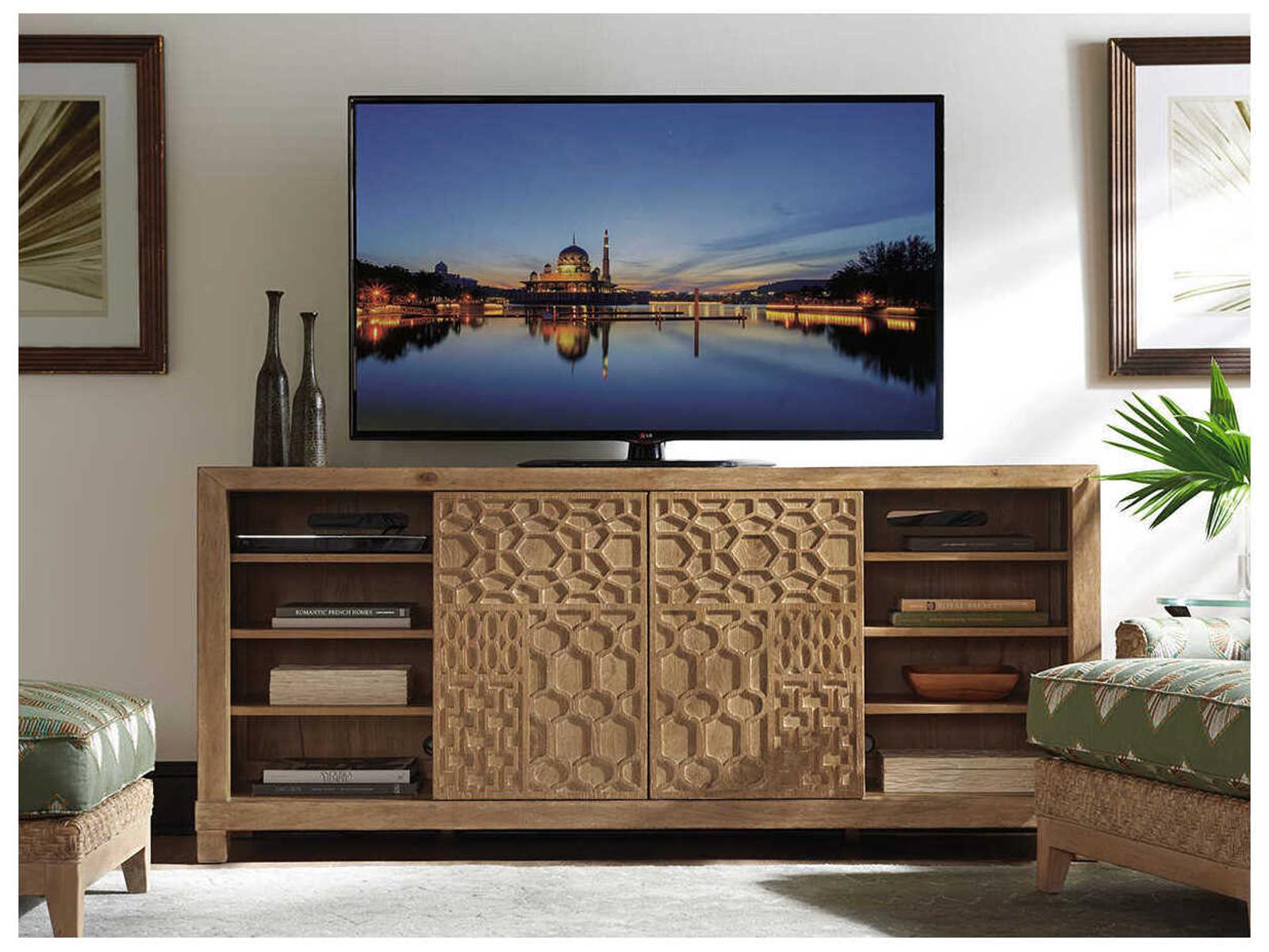 Los Altos 79-Inch Wood Media Console with Sliding Doors