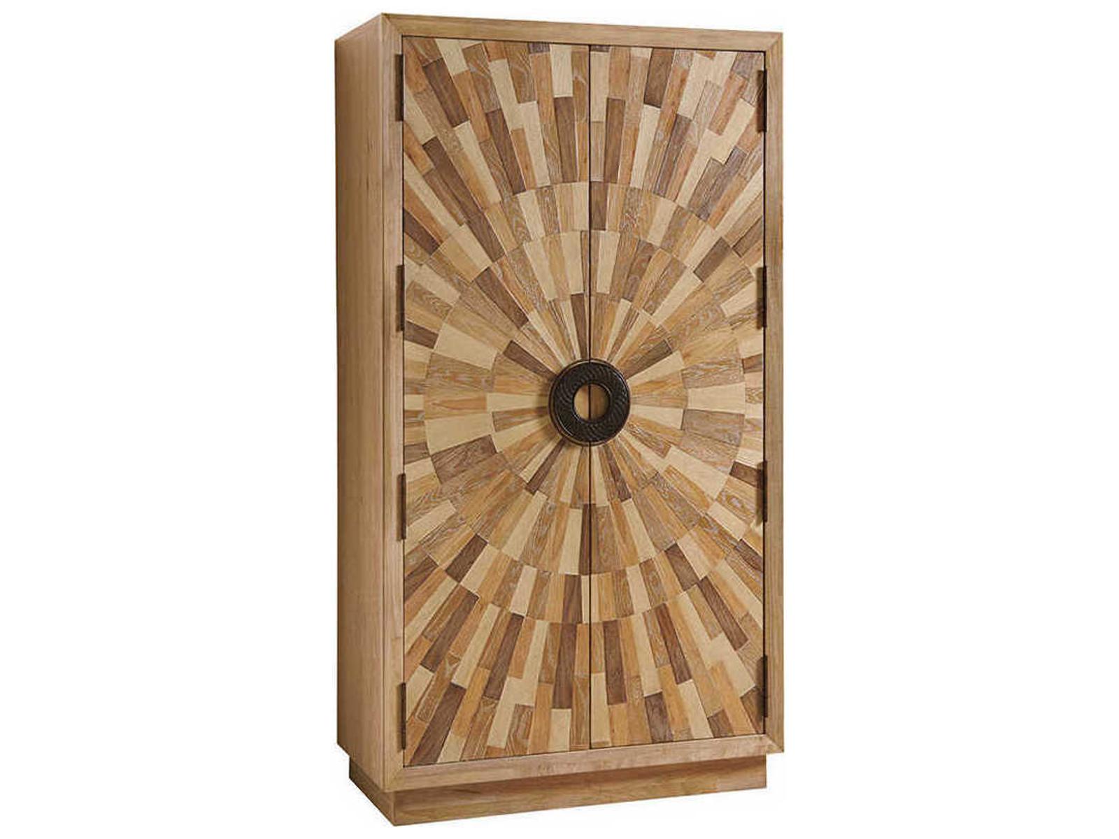 Los Altos Pavillion Wardrobe Armoire in Natural Oak