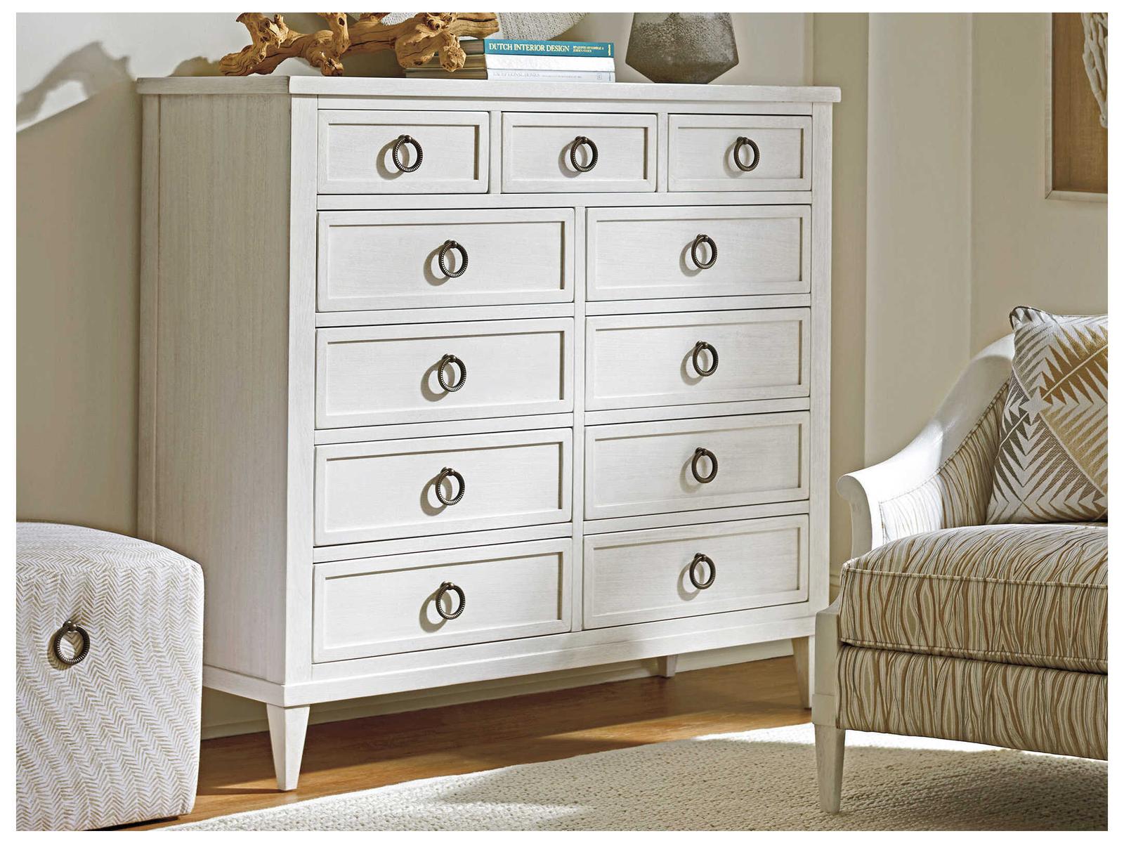 Home Pinecrest 11-Drawer Gentleman's Chest in Shell White