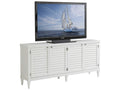 Ocean Breeze Lantern Bay Media Console in Shell White
