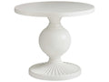 Ocean Breeze Marco Round Center Table in Shell White Wood