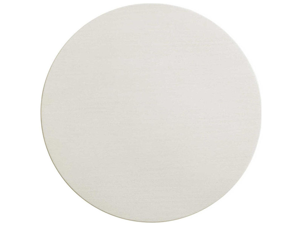 Ocean Breeze Marco Round Center Table in Shell White Wood