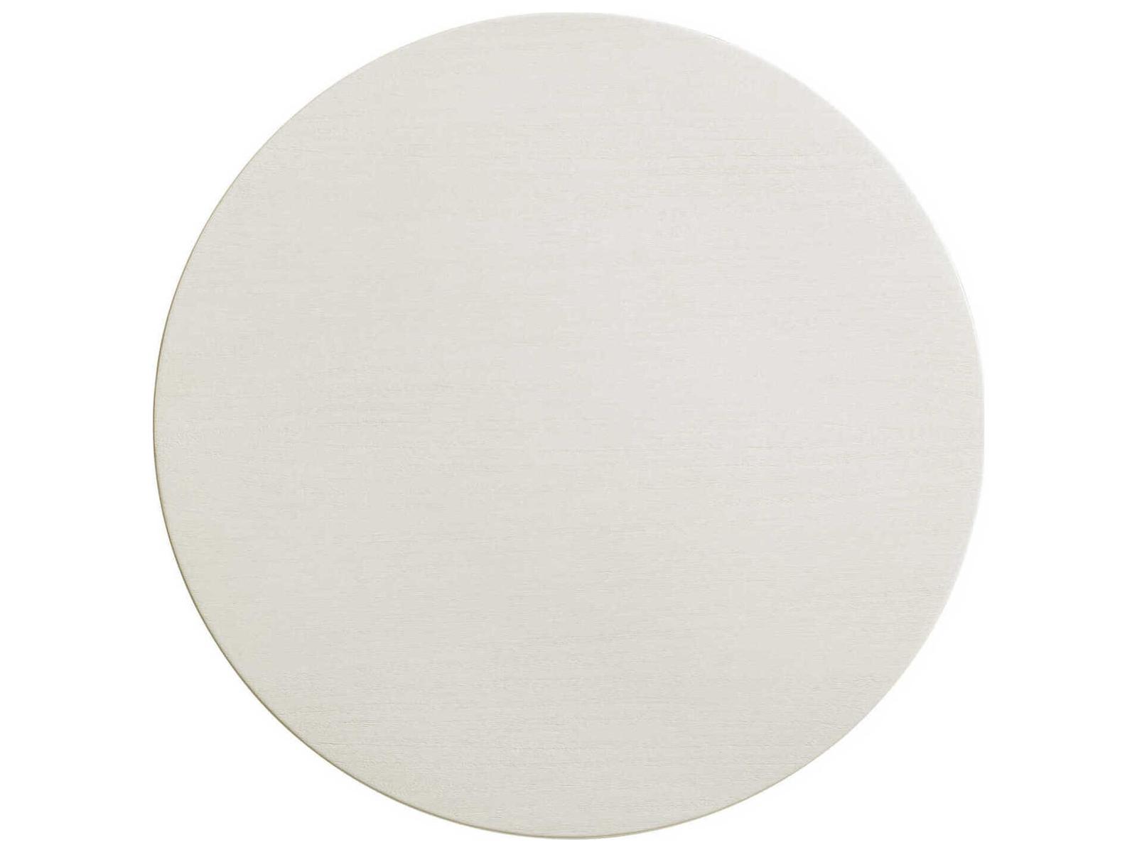 Ocean Breeze Marco Round Center Table in Shell White Wood