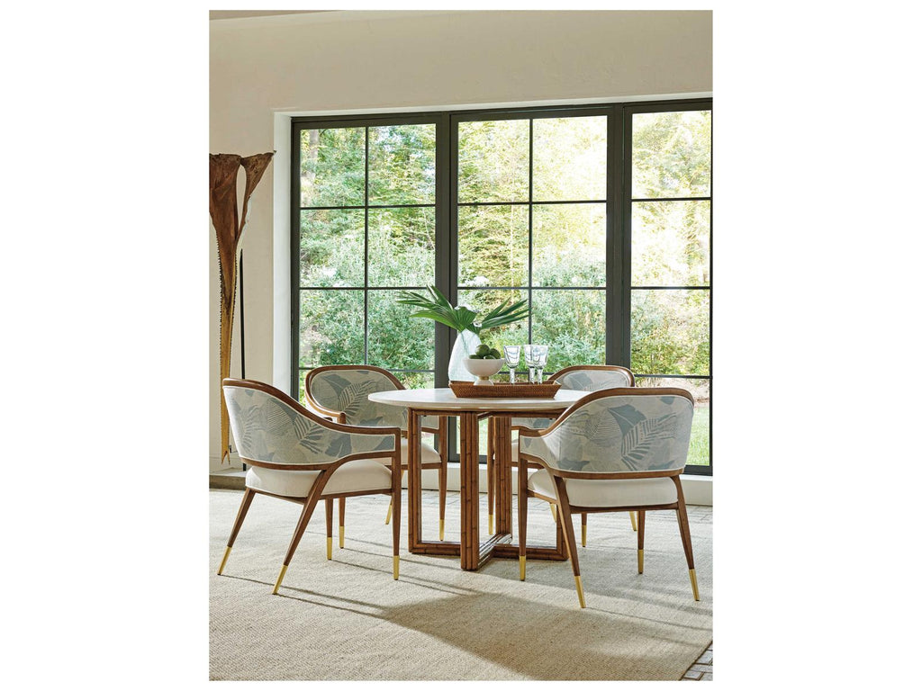 Palm Desert Jameson Upholstered Dining Armchair in Winter White