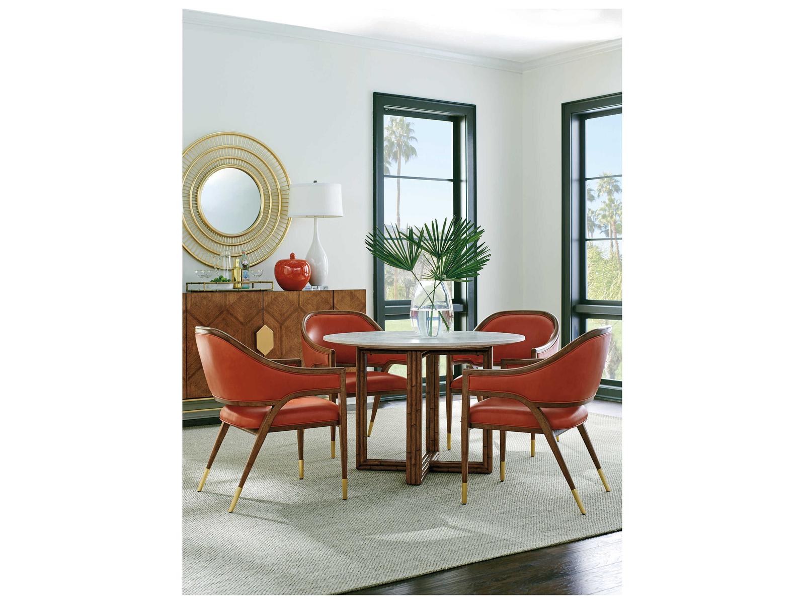 Palm Desert Jameson Leather Dining Arm Chair