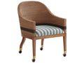 Palm Desert Dorian Woven Dining Arm Chair in Sundrenched Sierra Tan